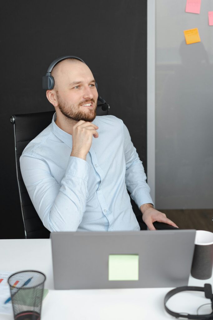 a virtual construction assistant conducting a remote client call