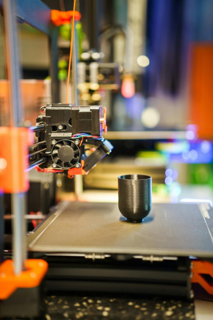 3D printing technology being used to print a constrcution component