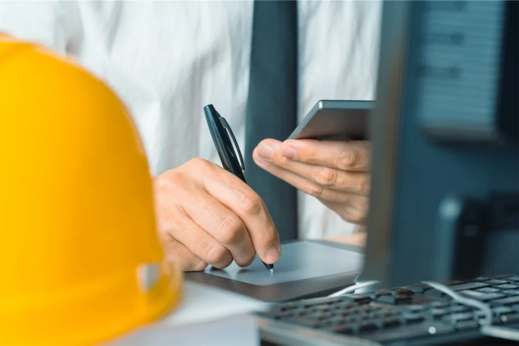 Construction virtual assistant using tablet for digital project plan