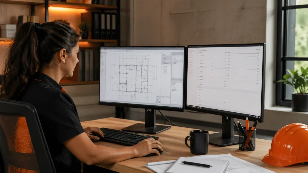 Submittal management using project software and blueprints