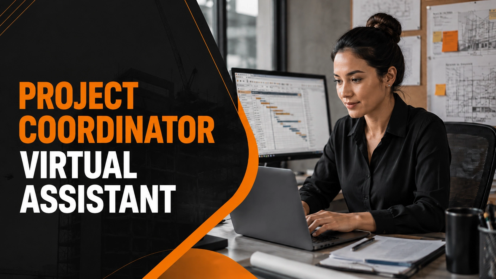 Project coordinator virtual assistant managing construction schedules